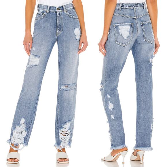 SER.O.YA Maggie Mid Rise Vintage Straight Jeans Lakewood - Picture 1 of 4